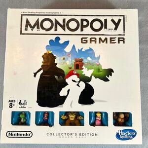 Monopoly Gamer Nintendo Mario Bros Board Game Collectors Edition Hasbro 2017